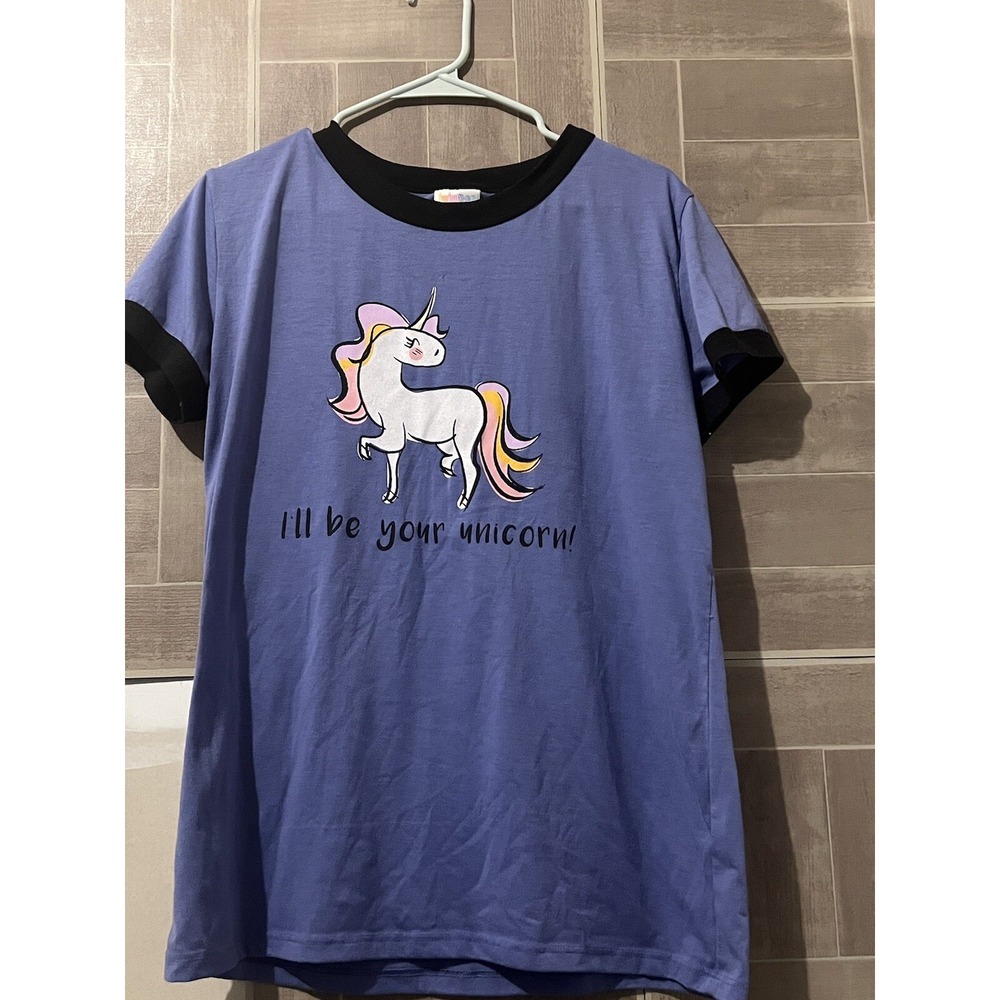 Lularoe Liv T Shirt I'll Be Your Unicorn Purple Size Small